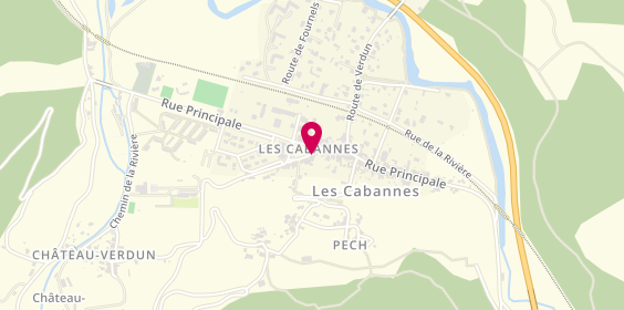Plan de Le Cabanna, 12 place des Platanes, 09310 Les Cabannes