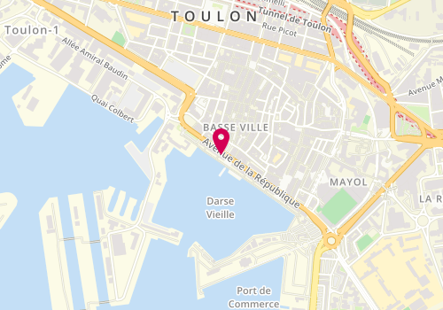 Plan de Gaetano Pizza - le Port, 158 avenue de la République, 83000 Toulon