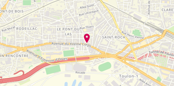 Plan de Allo Mistral Pizza : Pizzas Toulon au Feu de Bois, 158 avenue du 15e Corps, 83200 Toulon