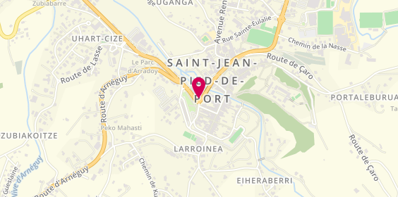 Plan de Lizarra Ostatua - Café de la Paix, 4 place Floquet, 64220 Saint-Jean-Pied-de-Port
