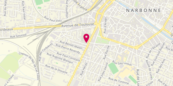 Plan de Ninou Pizza, 22 avenue Général Leclerc, 11100 Narbonne