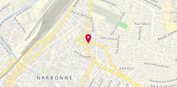 Plan de Les Mille Poetes, 2 avenue Elie Sermet, 11100 Narbonne