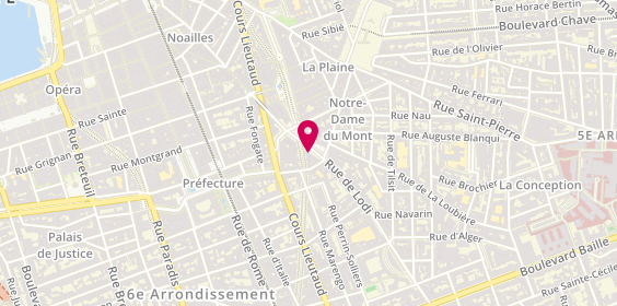 Plan de La Bella Pizza, 26 place Notre Dame du Mont, 13006 Marseille