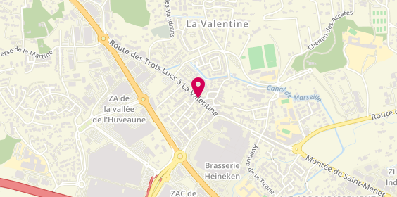 Plan de Iovino Pizza, 290 Route des 3 Lucs à la Valentine, 13011 Marseille