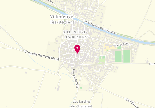 Plan de Le Clocher, 29 Rue la Fontaine, 34420 Villeneuve-lès-Béziers