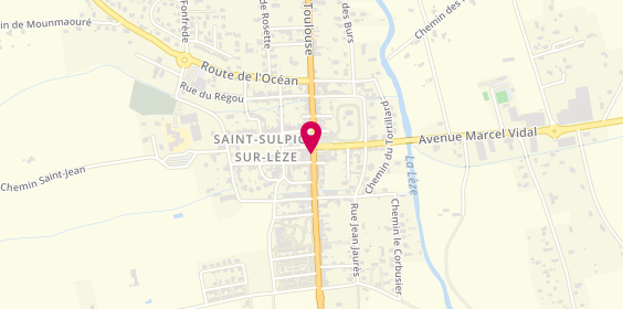 Plan de La cave a pizza, 43 Rue de la République, 31410 Saint-Sulpice-sur-Lèze