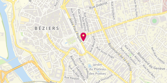Plan de Pizzéria Chez Gino, 4 Rue Victor Hugo, 34500 Béziers