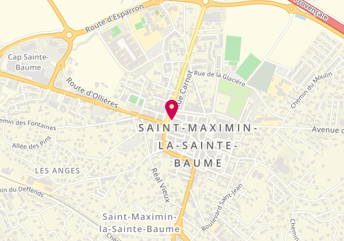 Plan de Pizzeria / Brasserie le Malherbe, 16 place Malherbe, 83470 Saint-Maximin-la-Sainte-Baume
