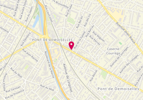 Plan de Tutti Pizza Toulouse Pont des Demoiselles, 47 avenue Antoine de Saint-Exupéry, 31400 Toulouse