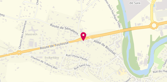 Plan de Pizzéria Chez Manalou, 8 Route de Toulouse, 81710 Saïx