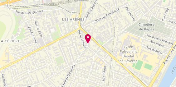 Plan de O'Frero Pizza Feu de Bois, 288 Rue Henri Desbals, 31100 Toulouse
