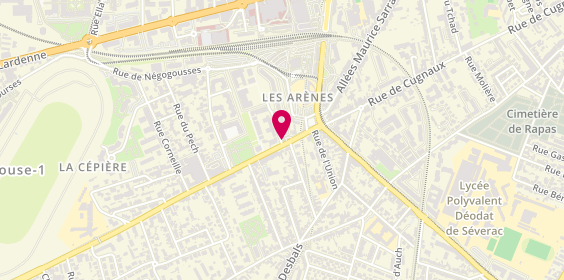 Plan de L'Arène des Pizzas, 397 Route de Saint-Simon, 31300 Toulouse