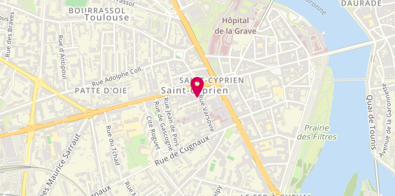 Plan de Pizza Mongelli Toulouse Saint-Cyprien, 33 Rue Varsovie, 31300 Toulouse