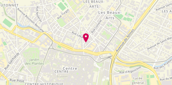 Plan de Larzac Pizza, 4 Rue Lunaret, 34090 Montpellier