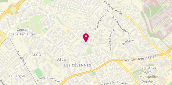 Plan de Ô'Régal - FastFood Pizzeria Café, 855 avenue Professeur Louis Ravas, 34080 Montpellier