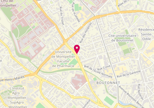 Plan de Planète Kosmos, 34 avenue Charles Flahault, 34090 Montpellier