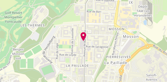 Plan de Kolossal Pizza, 521 avenue de Barcelone, 34080 Montpellier