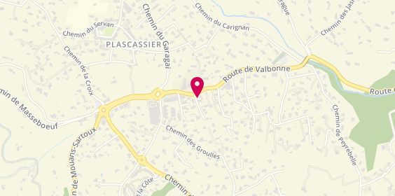 Plan de L'As Pizza, 210 Route de Valbonne, 06370 Mouans-Sartoux