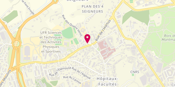 Plan de La Pizza du Plan, 43 Rue des 4 Vents, 34090 Montpellier