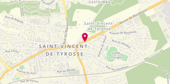 Plan de La Pat'à Pizz, 113 Route Bordeaux, 40230 Saint-Vincent-de-Tyrosse