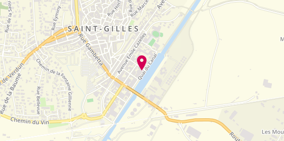 Plan de Restaurant pizzeria glacier la Pause du Port, 30 Bis Quai du Canal, 30800 Saint-Gilles