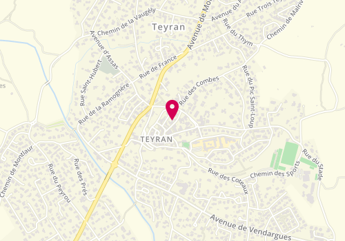 Plan de Pizzeria le Pascalou TEYRAN, 5 Grand Rue, 34820 Teyran