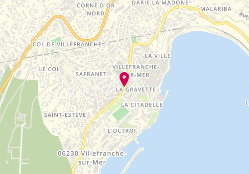 Plan de Pizzeria Football Club - Pfc, 5 avenue Albert 1er, 06230 Villefranche-sur-Mer