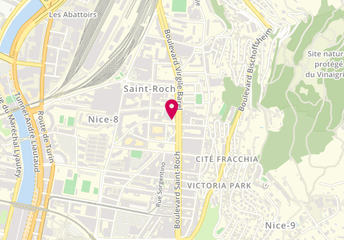 Plan de Pizza Saint Roch, 2 Rue du Chanoine Bailet, 06300 Nice