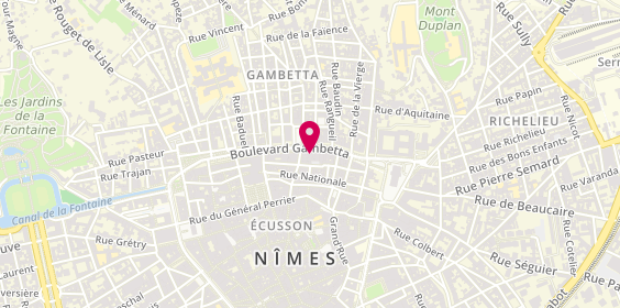 Plan de Lila Pizza, 44 Boulevard Gambetta, 30000 Nîmes