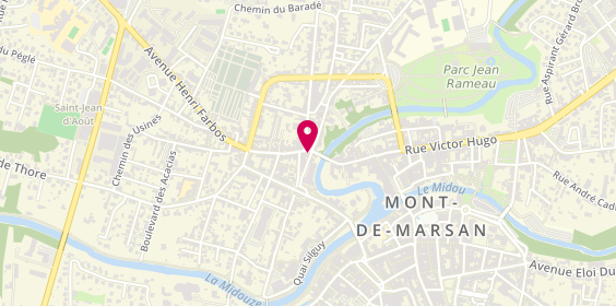 Plan de Gina Pizza, 2 place Prte Campet, 40000 Mont-de-Marsan