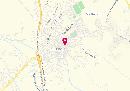 Plan de Pizza Vellano, 40 place de la Poste, 84740 Velleron