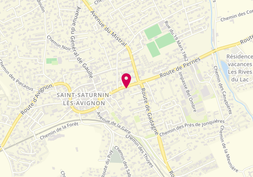Plan de St Sat Pizza, 196 Bis avenue de la Retanque, 84450 Saint-Saturnin-lès-Avignon