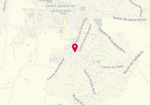 Plan de La Saint Quentinoise, 1 Chemin du Stade, 30700 Saint-Quentin-la-Poterie