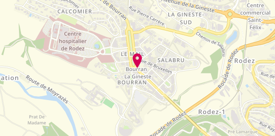 Plan de Resto Pizz'bourran, 22 avenue Jean Monnet, 12000 Rodez