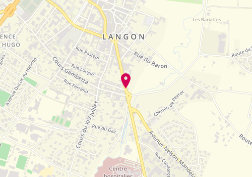 Plan de Pizza Pronto Langon, 86 Cours Marechal Lattre de Tassigny, 33210 Langon