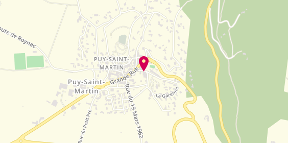 Plan de Pizzeria pierre à feu, place Du Champ de Mars, 26450 Puy-Saint-Martin