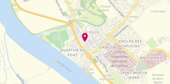 Plan de AGA Restaurant, 7 Rue Prte de la Mer, 33410 Cadillac-sur-Garonne