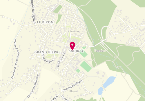 Plan de Schnock Pizza, 3 Bis Route de Saint-Caprais, 33670 Sadirac
