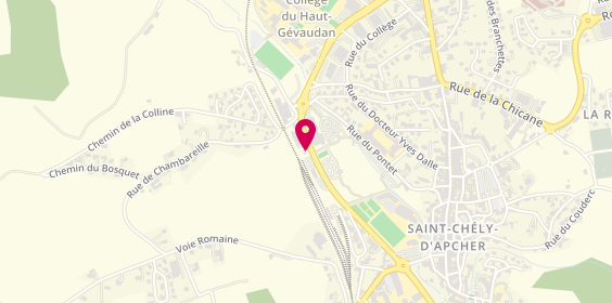 Plan de Rétro Pizza, Parking Super U Boulevard Guerin d'Apcher, 48200 Saint-Chély-d'Apcher