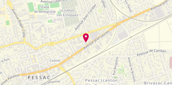Plan de Dominos Pizza, 61 avenue Jean Jaurès, 33600 Pessac
