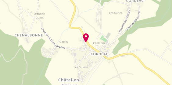 Plan de La Pizz'a Bois, 246 Chalanne, 38710 Châtel-en-Trièves
