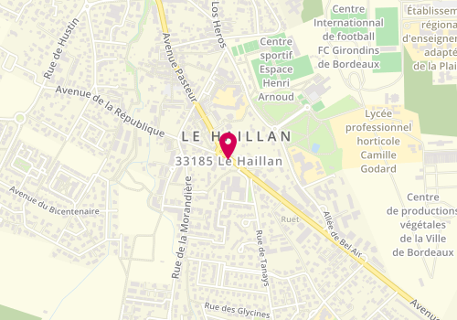 Plan de Pizza Délice, 130 avenue Pasteur, 33185 Le Haillan