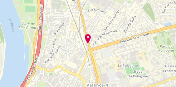 Plan de Tip - Top Pizzeria, 51 avenue Jean Jaurès, 26500 Bourg-lès-Valence