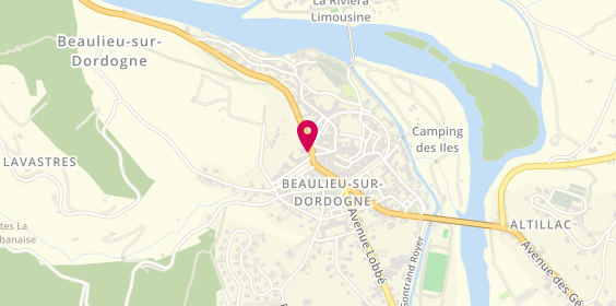 Plan de Bar Brasserie Les Voyageurs, 2 place du Champ de Mars, 19120 Beaulieu-sur-Dordogne