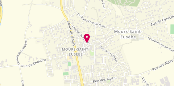 Plan de Pizz'a Mours, Place Elysée Monteil, 26540 Mours-Saint-Eusèbe