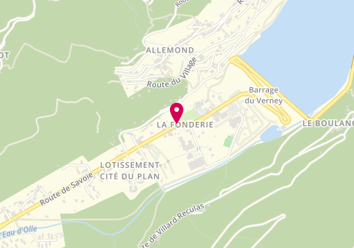Plan de Bar de l'Eau d'Olle, 265 Route des Fonderies Royales, 38114 Allemont