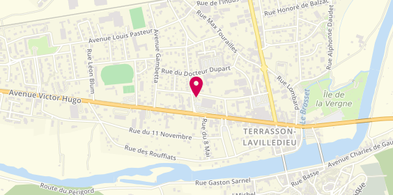 Plan de Pat Pizza, avenue Pierre Brossolette, 24120 Terrasson-Lavilledieu