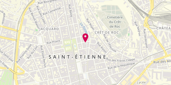 Plan de Pizz'à Bois, 10 Rue Francis Garnier, 42000 Saint-Étienne