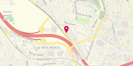 Plan de La Pizza Riv', 4 avenue Pierre Mendès France, 42270 Saint-Priest-en-Jarez
