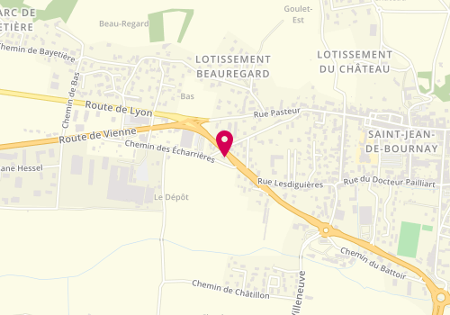 Plan de Le Kiosque à Pizzas, 62 Route de Lyon, 38440 Saint-Jean-de-Bournay